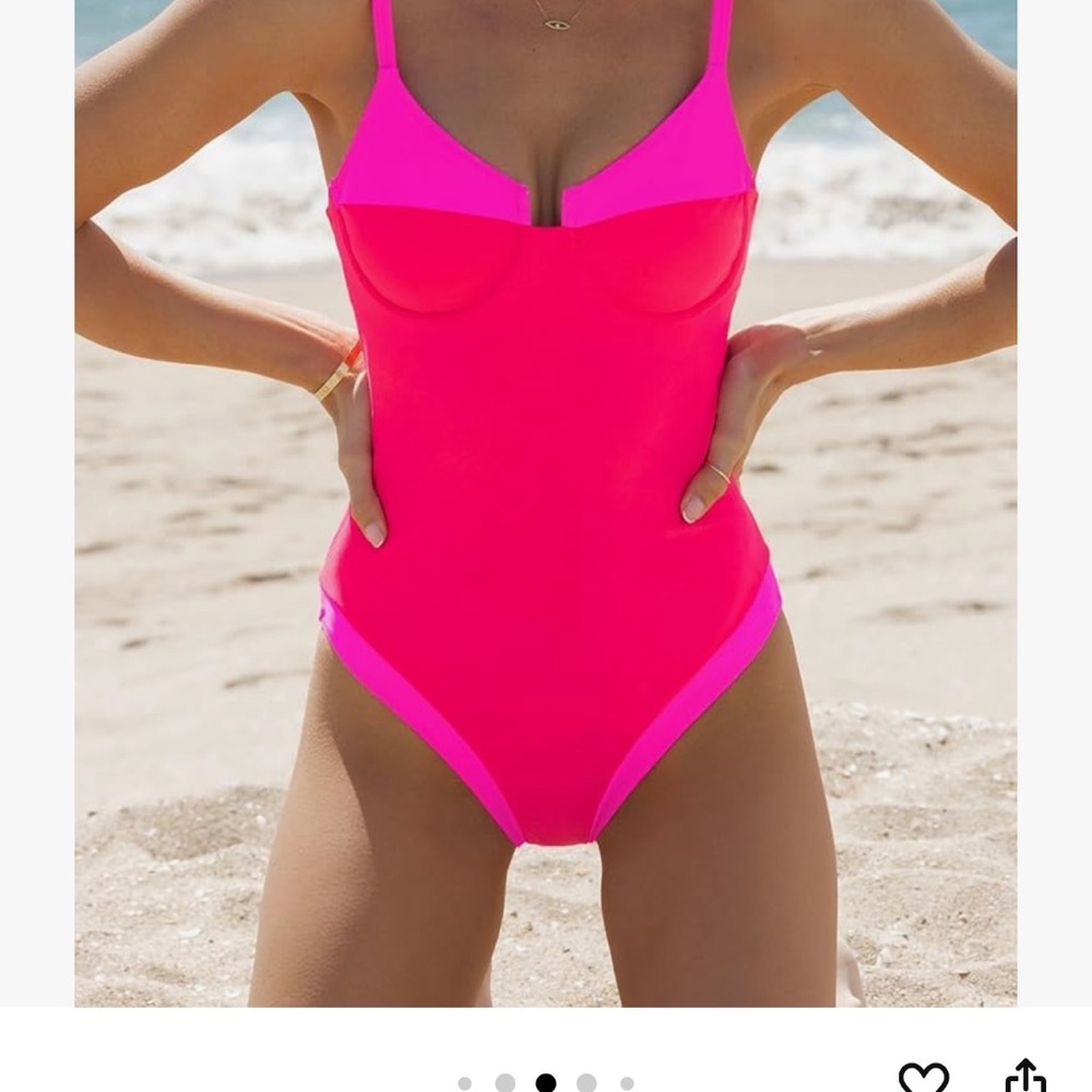 Neon Pink Women's One Piece Swimsuit